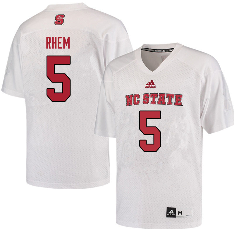 Men #5 Damontay Rhem NC State Wolfpack College Football Jerseys Sale-Red - Click Image to Close